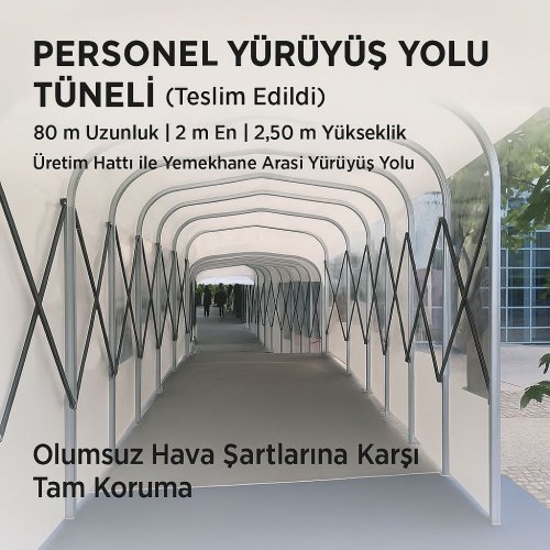 Akordiyon Tünel Yaya Yürüyüş Yolu Model 18 Akordiyon Tünel Yaya Yürüyüş Yolu Model 18